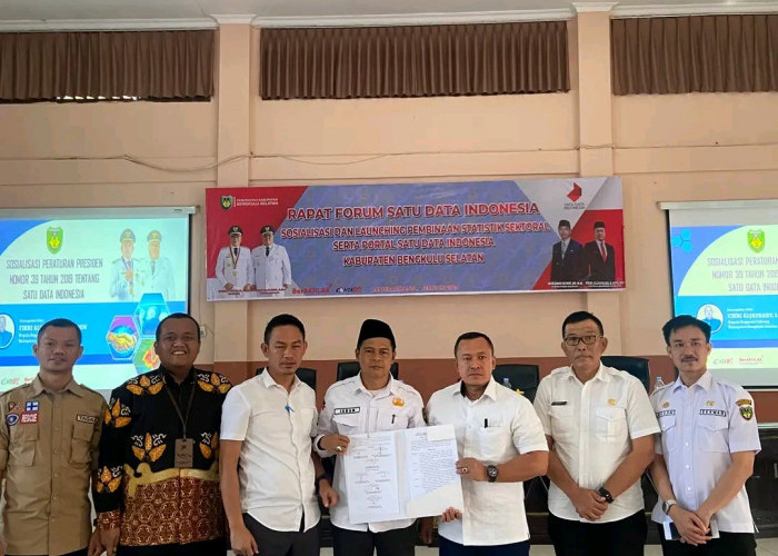 Launching Portal Satu Data Indonesia Bersama Seluruh Pimpimpinan  OPD Bengkulu Selatan