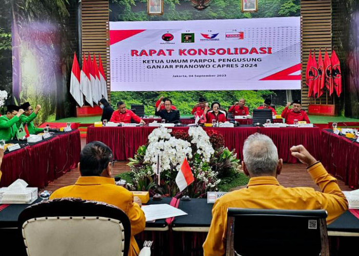 Ketua Pemenangan Ganjar Pranowo, Arsjad Rasyid. Wakil Ketua Jenderal Purn Andika Perkasa 