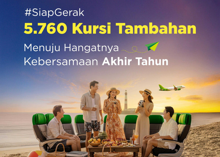  Liburan Aman Bersama Citilink, Siapkan 5.760 Kursi Tambahan di Desember 2025