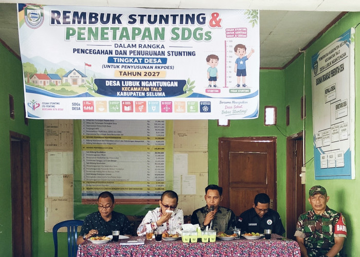 Pemdes Lubuk Ngantungan Gelar Rembuk Stunting, Tetapkan SDGs Desa dan Susun RKPDes Tahun 2027