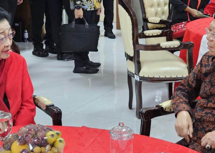 Tak Dihadiri Presiden, Wapres Ma'ruf Amin Hadir,  Duduk Semeja dengan Megawati