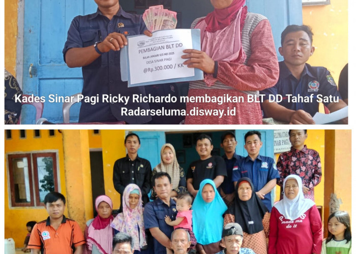 21 Warga Sinar Pagi Terima BLT DD Tahap Satu Selama 5 Bulan, Kades: Semoga Meringankan Beban Hidup Warga