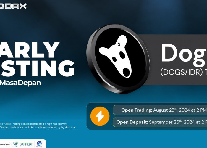 Dogs (DOGS) Early Listing di INDODAX, Sudah Transaksi