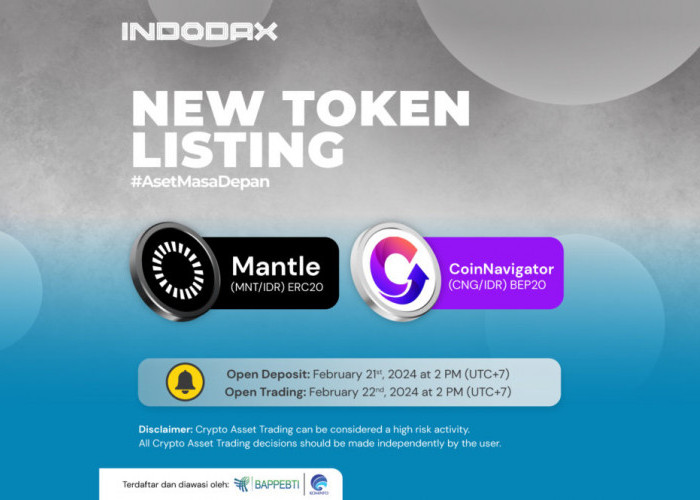 Dua Kripto Baru Mantle (MNT) & CoinNavigator (CNG) Listing di INDODAX
