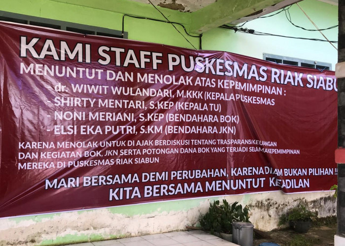 Jajaran Puskesmas Riak Siabun Tolak Kepemimpinan Pimpinan, Simak Selengkapnya...