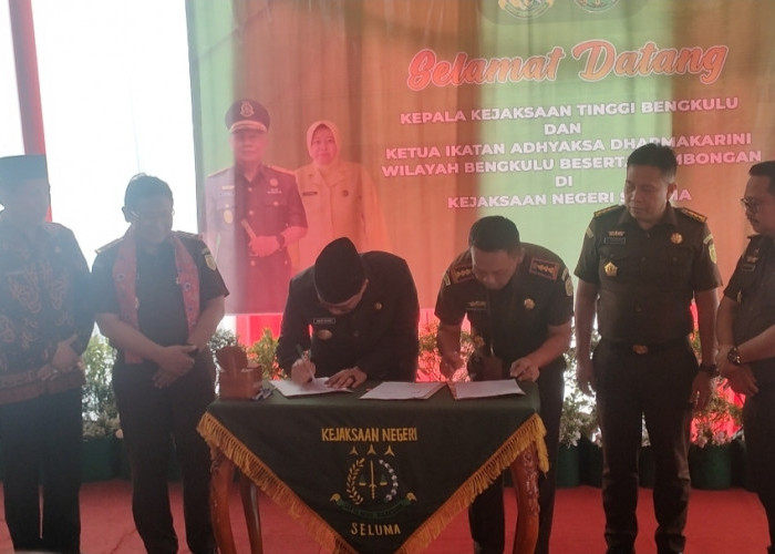 Kajati Bengkulu Kunjungan ke Seluma, Saksikan Penandatanganan NPHD Dengan Pemkab Seluma