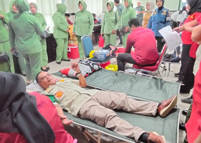 Peringati Hari Juang TNI AD ke-80, Kodim 0425/Seluma Gelar Donor Darah, 100 Kantong Darah Berhasil Dikumpulkan