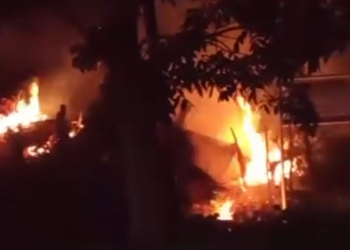   Lahan di Kawasan Perkantoran Pemkab Seluma Terbakar, Damkar Lakukan Pendinginan