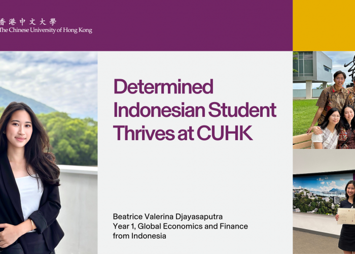 Determined Indonesian Student Thrives at CUHK’s Global Economics and Finance Programme