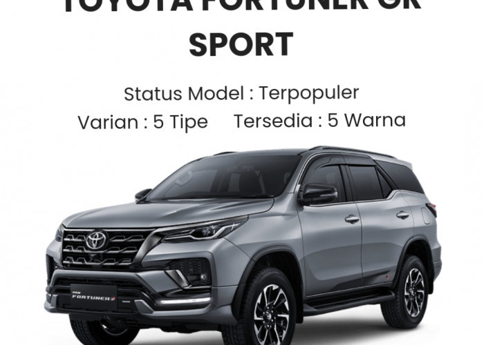 Toyota Fortuner GR Sport, Mobil SUV Tangguh dan Populer Memikat Banyak Penggemar di Indonesia 