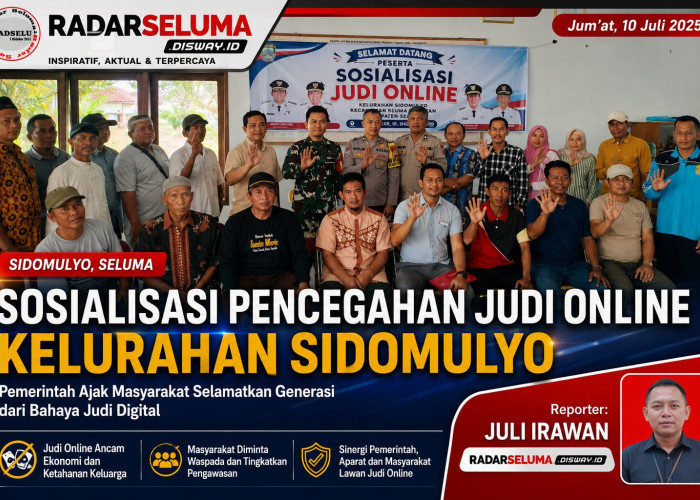 Sosialisasi Pencegahan Judi Online di Kelurahan Sidomulyo, Pemerintah Ajak Masyarakat Selamatkan Generasi