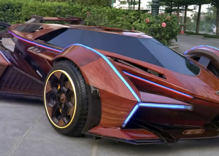 Mobil Unik Lamborghini Vision GT Konsep Mewah Yang Menggunakan Kayu Sebagai Bahan Bangunan