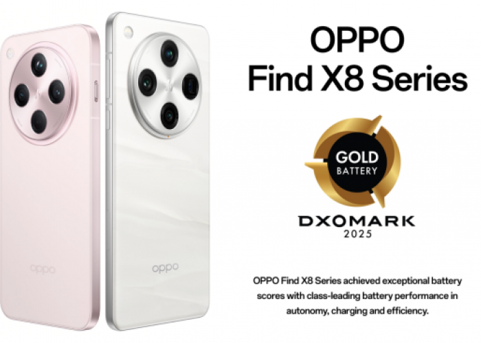 OPPO Find X8 dan Find X8 Pro, Raih Label Baterai Emas DXOMARK, Tetapkan Standar Baru untuk Daya Tahan Baterai