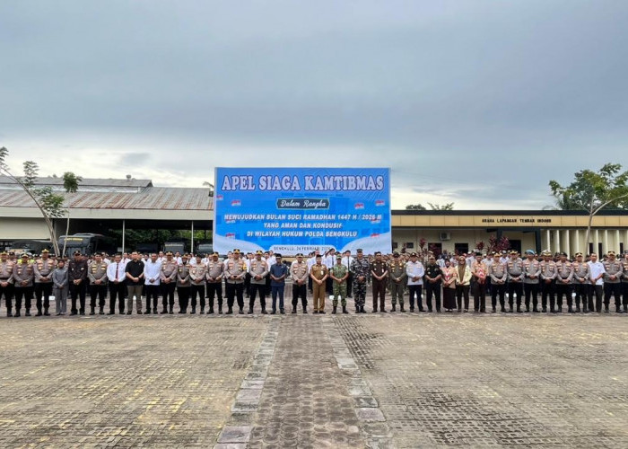 Apel Siaga, Polda Bengkulu Perketat Pengamanan Ramadan 1447 H, Razia Jam Belajar Malam