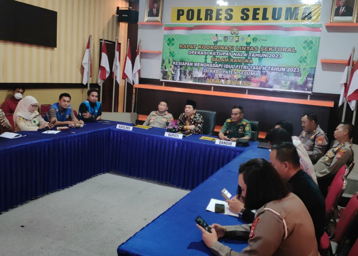 Sambut Lebaran 1444 H, Polres Seluma Gelar Rakor Lintas Sektoral