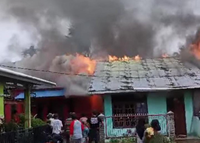   Jarak Tempuh yang Jauh, Sulitkan Damkar Padamkan Rumah Warga Kedurang yang Terbakar