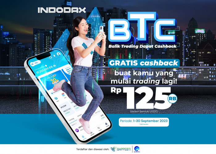 Kembali Trading Kripto di INDODAX, Dapatkan Cashback 125rb! Ayo Langsung