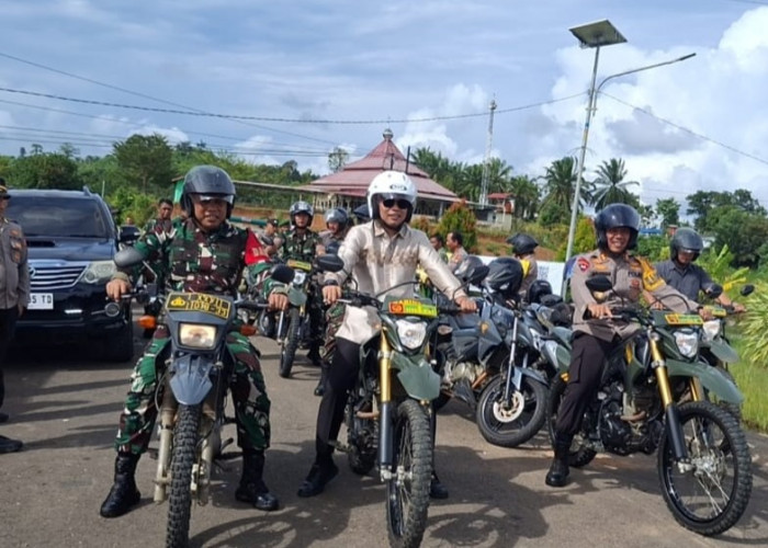 Pelaksanaan Natal di Seluma Berlansung Aman, Forkopimda Seluma Pantau Pengamanan Natal dengan Motor Trail