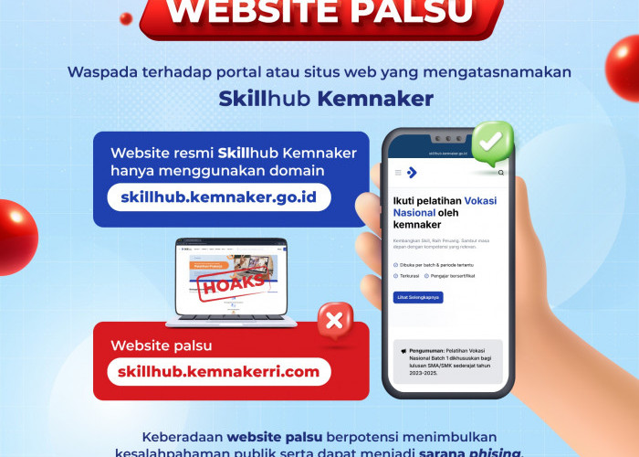 Kemnaker Minta Masyarakat Waspadai Situs Palsu Mengatasnamakan Skillhub