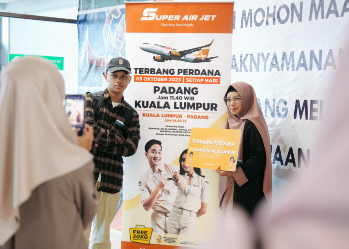  SUPER AIR JET Resmikan Rute Internasional Padang ke Kuala Lumpur, Keluar Negeri Semakin Mudah     