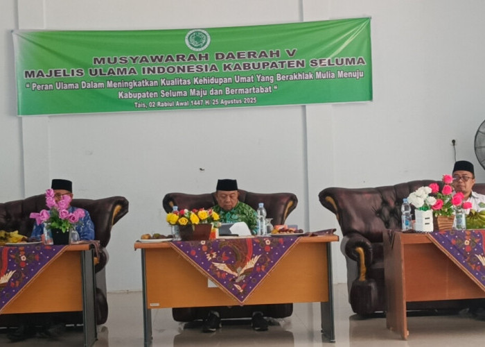 Ustad Nodi Herwansyah Kembali Pimpin MUI Kabupaten Seluma Periode 2025–2030