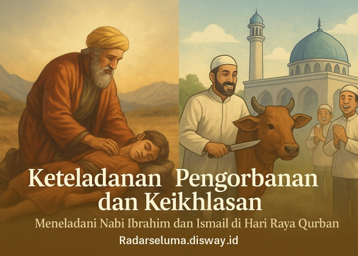 Keteladanan Pengorbanan dan Keikhlasan Kisah Nabi Ibrahim AS dan Ismail AS. 