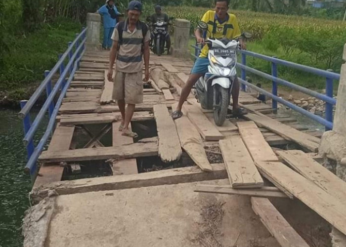 Jembatan Lawang Agung Bengkulu Selatan Hanyut, Akses Pertanian Lumpuh