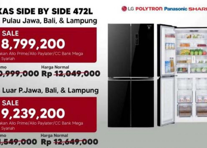    Transmart Full Day Sale Kembali Lagi, Full Promo! Kulkas  Diskon Sampai Rp 3,4 Jutaan