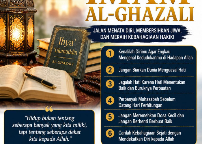6 Nasihat Imam Al-Ghazali yang Menggugah Hati: Jalan Menata Diri, Membersihkan Jiwa, dan Meraih Kebahagiaan Ha