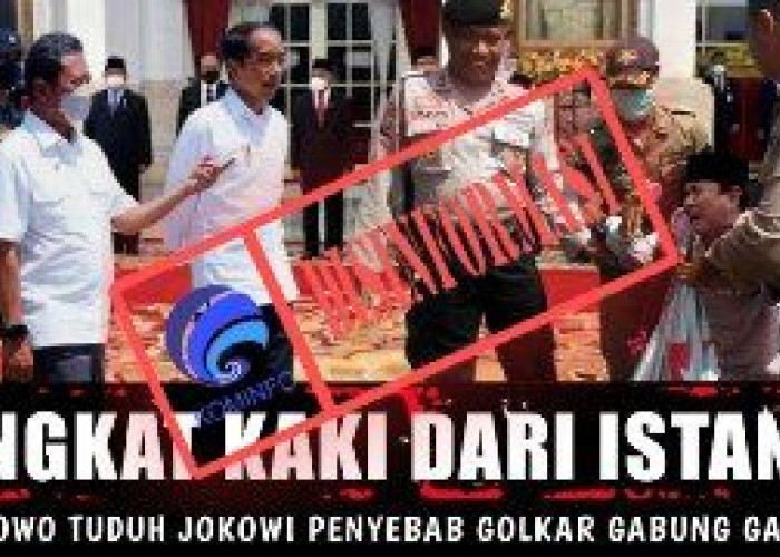  Hoak Ya, Prabowo Subianto Diusir dari Istana karena Menuduh Presiden Jokowi Penyebab Golkar Dukung Ganjar