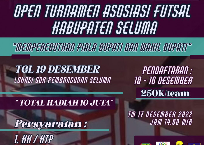 Turnamen Futsal, Bupati Seluma Cup