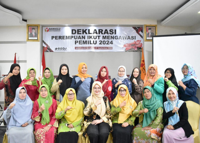 Bawaslu Kota Gelar Deklarasi Kami Perempuan Bengkulu, Siap Awasi Pelaksanaan Pemilu 2024