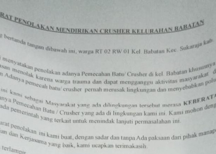 Tolak Pendirian Crusher, Warga Kecewa Sikap Lurah Enggan Teken Surat Aspirasi, Ada Apa? 