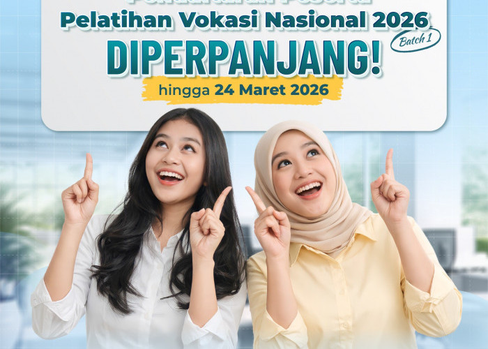 Kemnaker Perpanjang Pendaftaran Pelatihan Vokasi Nasional 2026 Batch 1