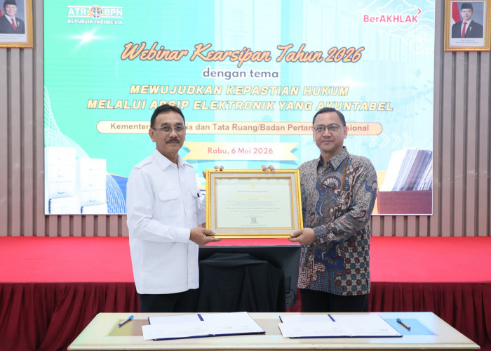 Arsip Bernilai Sejarah Berhasil Diselamatkan, ATR/BPN Raih Penghargaan ANRI