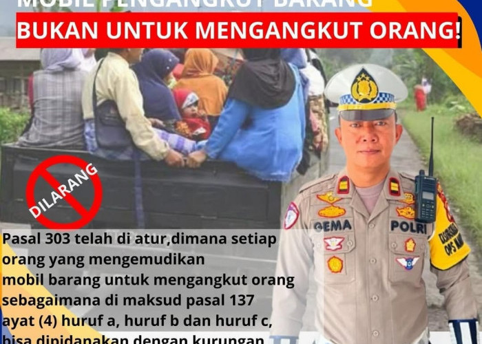 Ingat Ya, Mobil Bak Terbuka Angkut Manusia Selama Libur Nataru Akan Ditindak