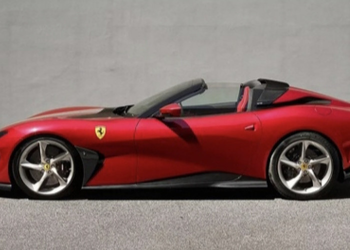 Ferrari Mobil Sport Balap Desain Canggih Atap Terbuka Secara Otomatis Segera Diluncurkan Tanah Air