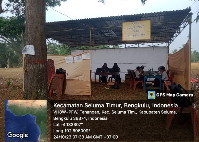 SDN Tenangan di Seluma Laksanakan ANBK di Lapangan Sepak Bola