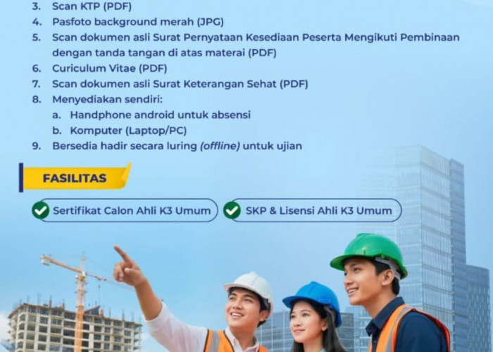 Gebrakan Baru! Kemnaker Buka Pelatihan Ahli K3 Umum Gratis