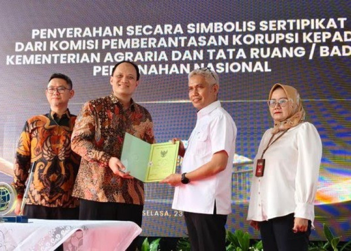 KPK Serahkan Aset Rampasan Korupsi Senilai Rp1,6 Miliar kepada BPN untuk Pelayanan Pertanahan