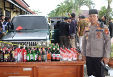  Selama Operasi pekat Nala 2026, Polres Seluma Amankan 284 Botol Miras 