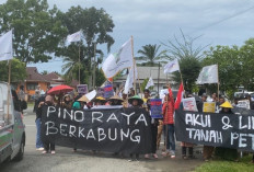 Demo ke Kantor Bupati Soal Konflik dengan PT.ABS, Petani Pino Raya Minta Kepastian 