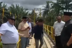 Bupati BS akan Perjuangkan Agar Jembatan Air Nelengau Tanjung Menang  Permanen